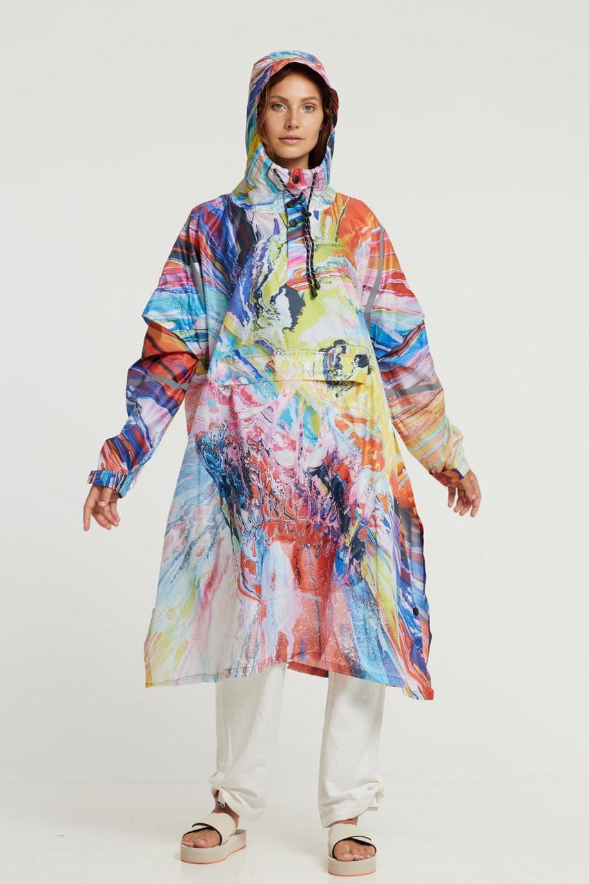 2021 MODE FUTURA: "Spin Skull" The Original Eco-Friendly Rain Poncho