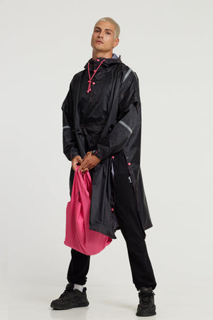 Hero Collection "Neo Assassin - Pink" Eco-Friendly Rain Poncho